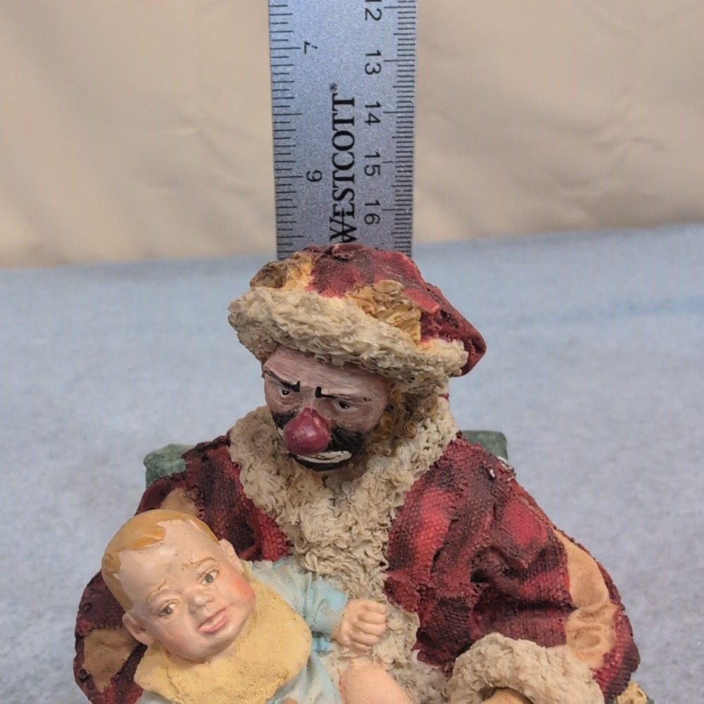 Images of Emmett Collection Clown‎ Santa Figurine 1994 Flambro Emmett Kelly Jr - Picture 5 of 7